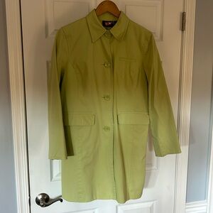 Light green trench coat